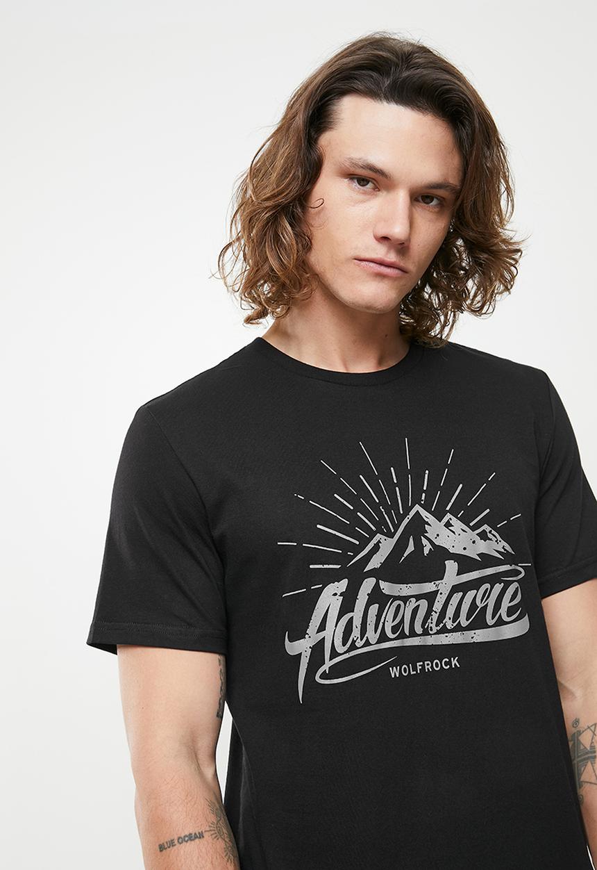 Wolf Rock - Pure adventure tee - black