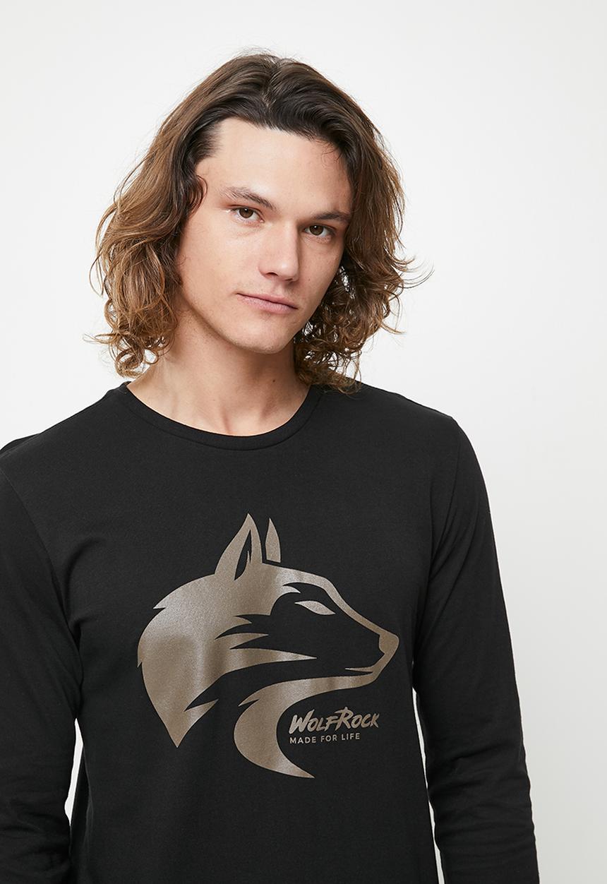 Wolf Rock - Wolfrock main long sleeve - black