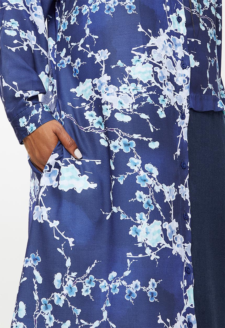 AMANDA LAIRD CHERRY - Plus sterkhorn dress - blue & white
