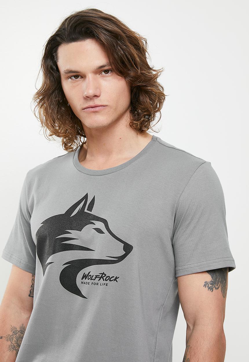 Wolf Rock - Wolfrock main tee - graphite