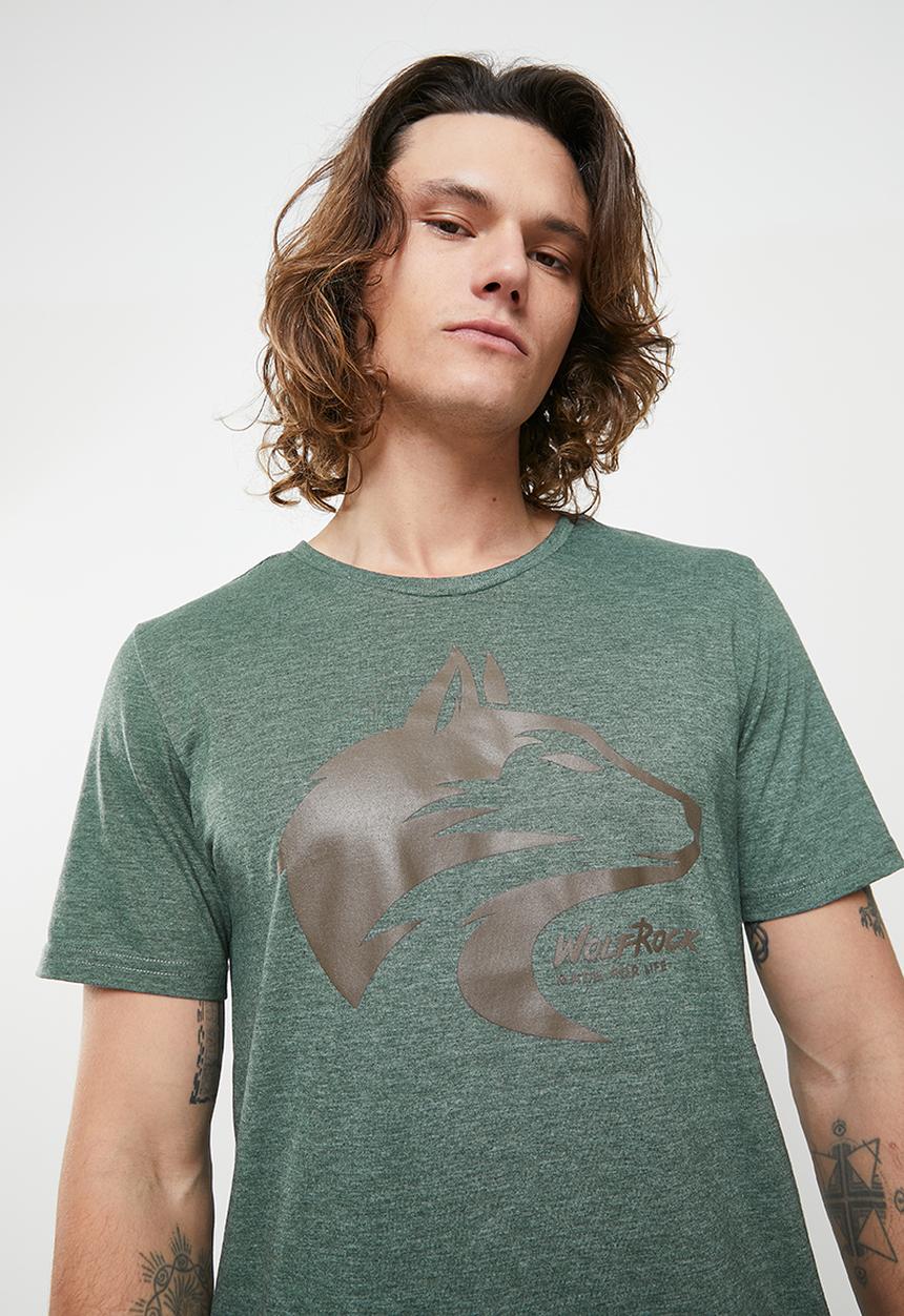 Wolf Rock - Wolfrock main tee - green gabels