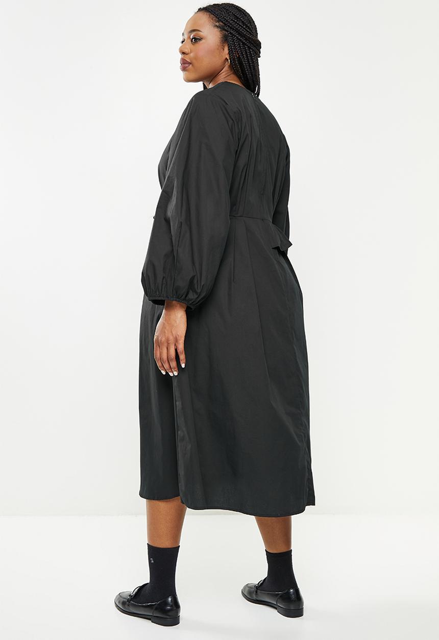 AMANDA LAIRD CHERRY - Plus nama dress - black poplin