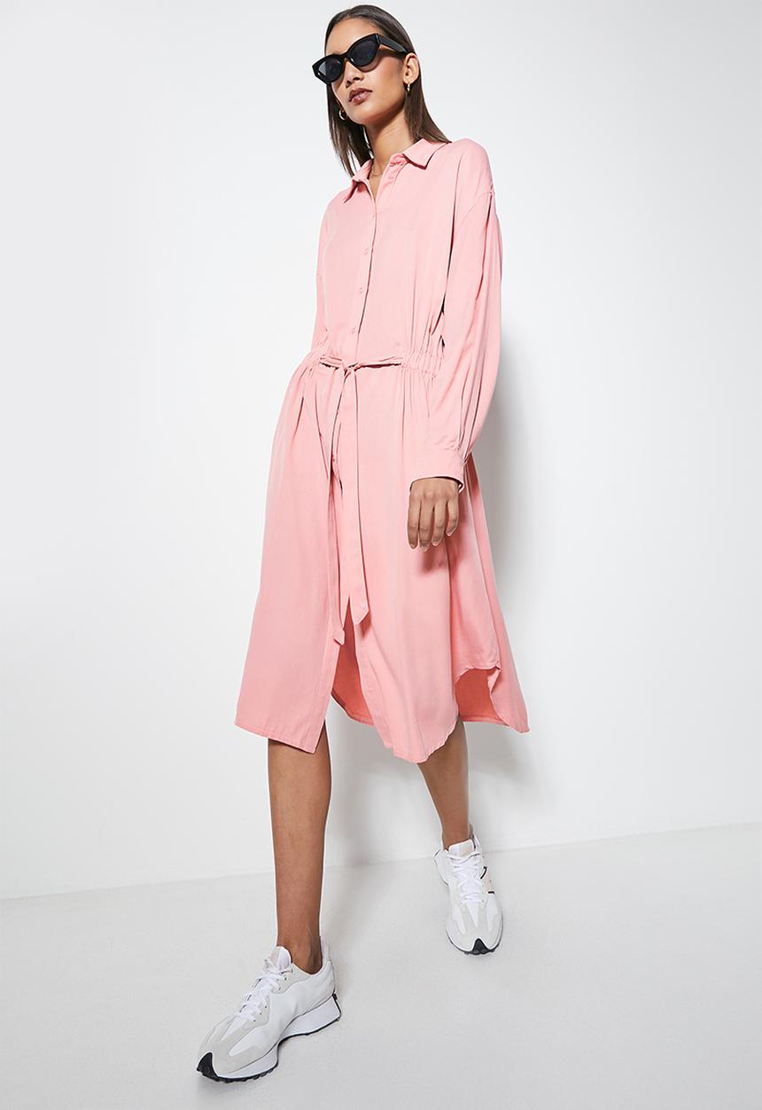 Superbalist - Utility style shirt dress - pink
