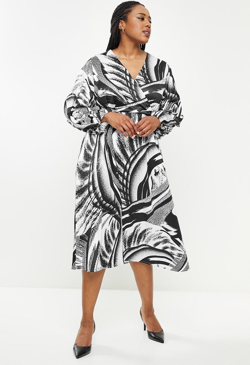 AMANDA LAIRD CHERRY - Plus nama dress - black & white 