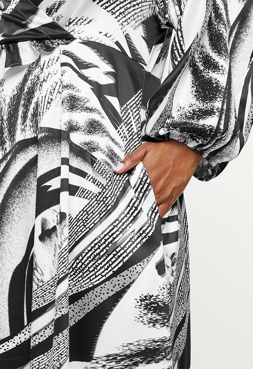 AMANDA LAIRD CHERRY - Plus nama dress - black & white 