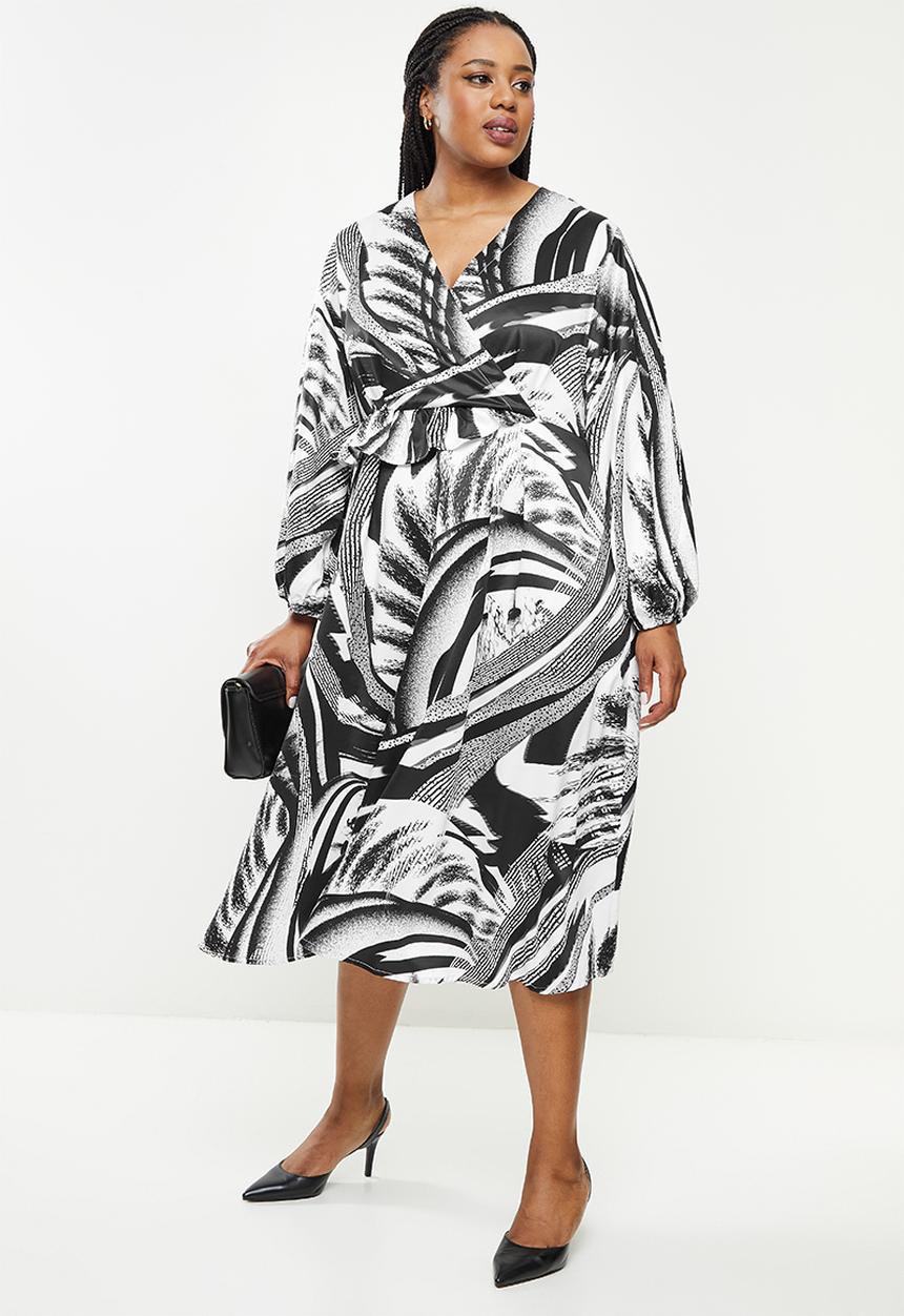 AMANDA LAIRD CHERRY - Plus nama dress - black & white 