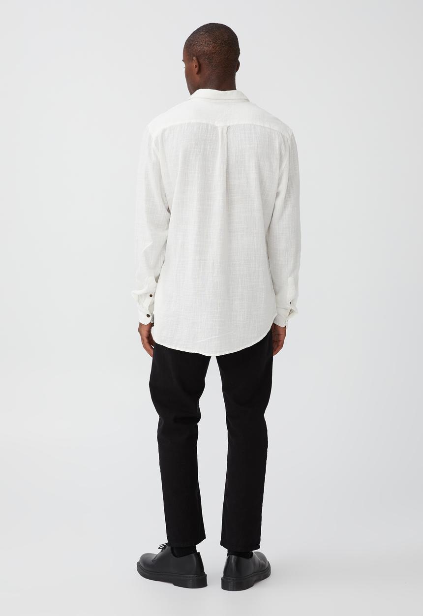 Cotton On - Camden long sleeve shirt - vintage white cheesecloth