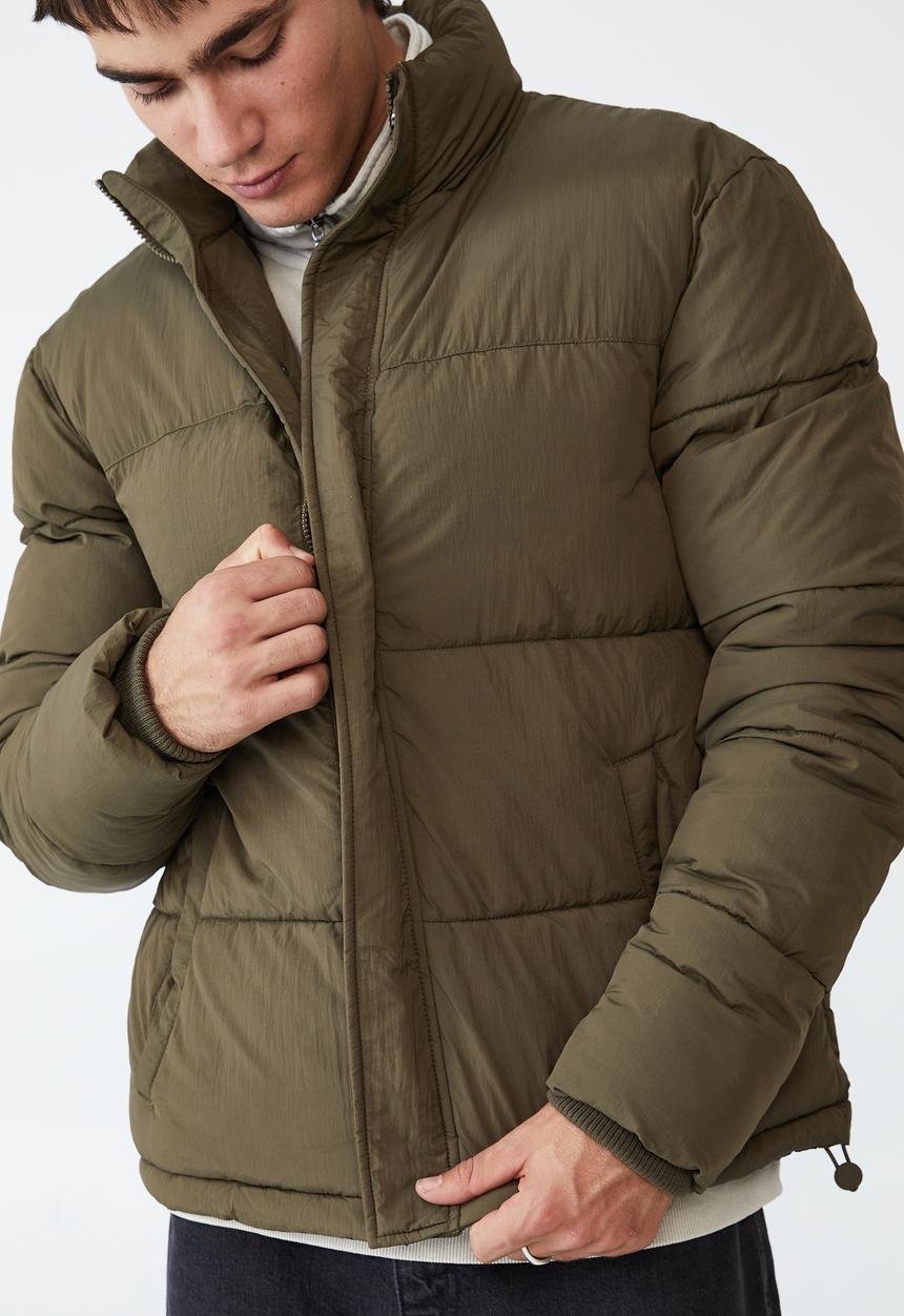 Cotton On - Essential recycled puffer - khaki