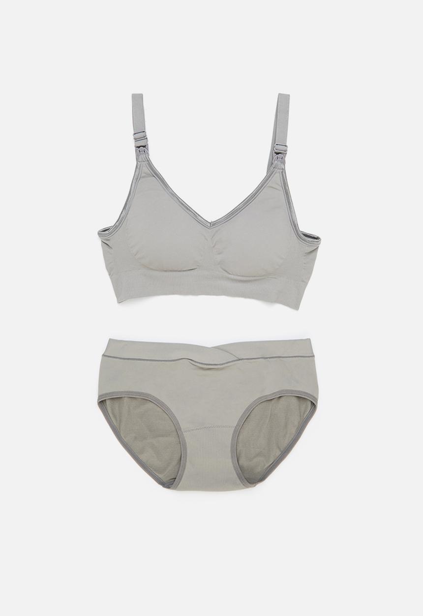 Maternity Mommy - Maternity Jenna bra and panty set - grey