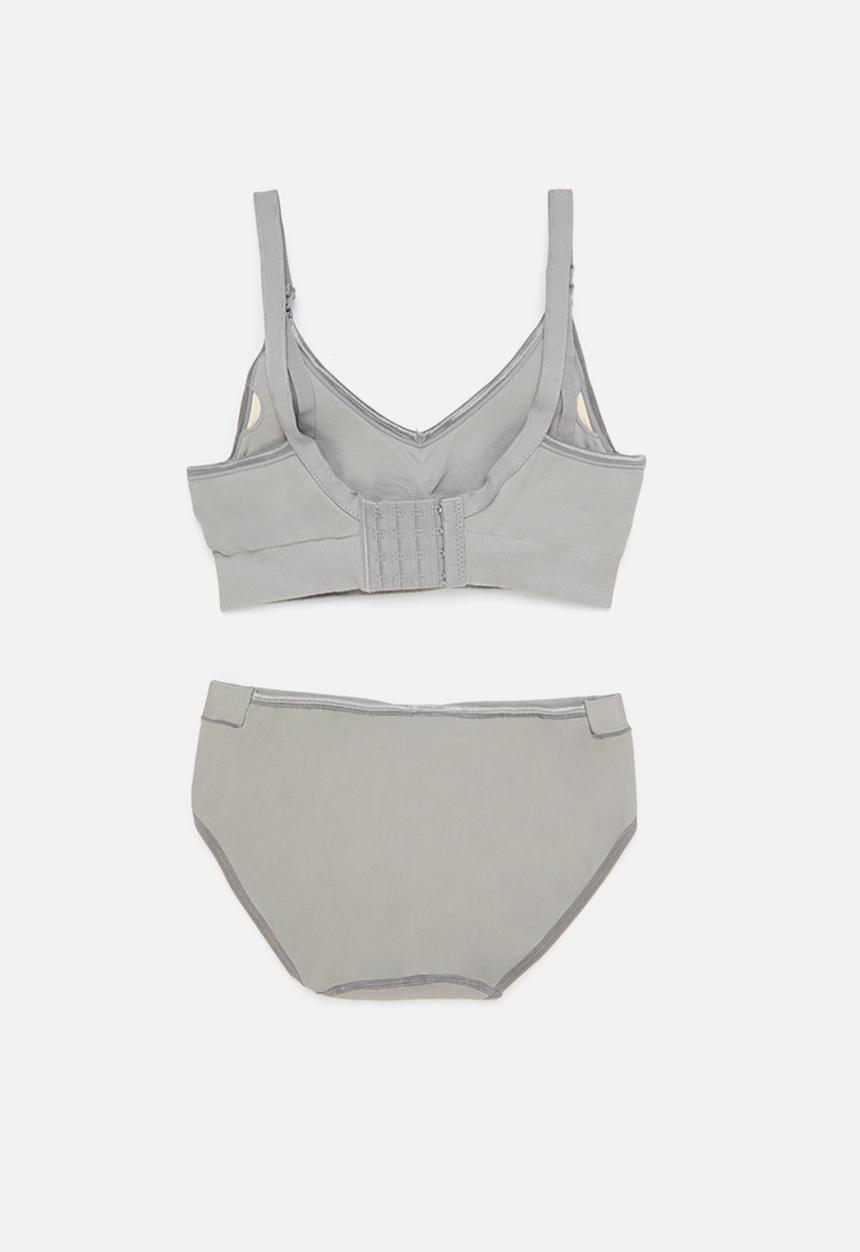 Maternity Mommy - Maternity Jenna bra and panty set - grey