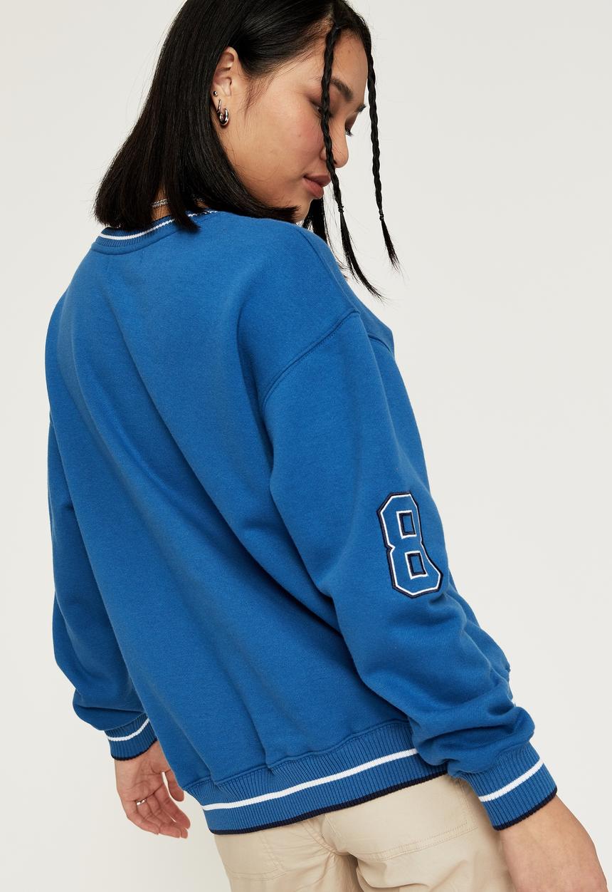 Supré  - Tonya oversized crew jumper - uni blue/florida