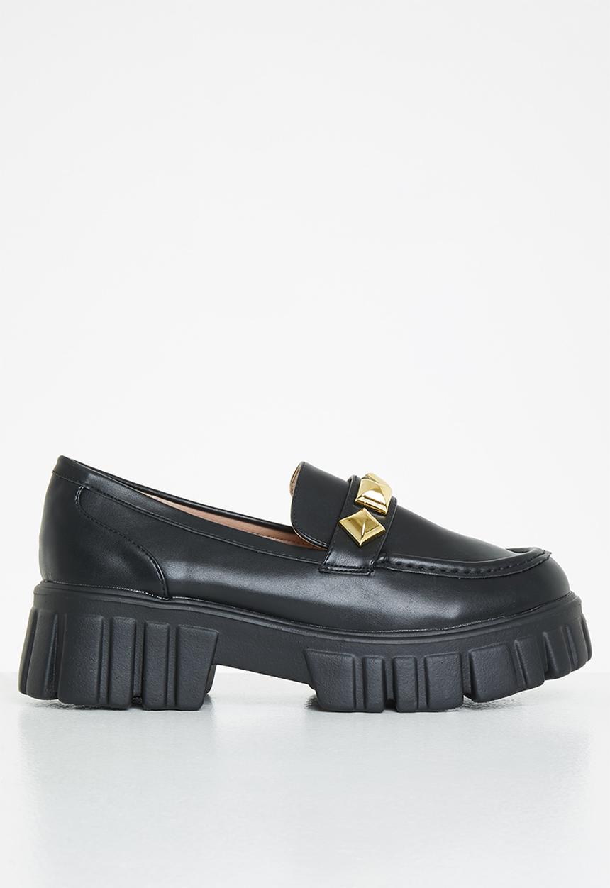Seduction - Chunky studded loafer - black