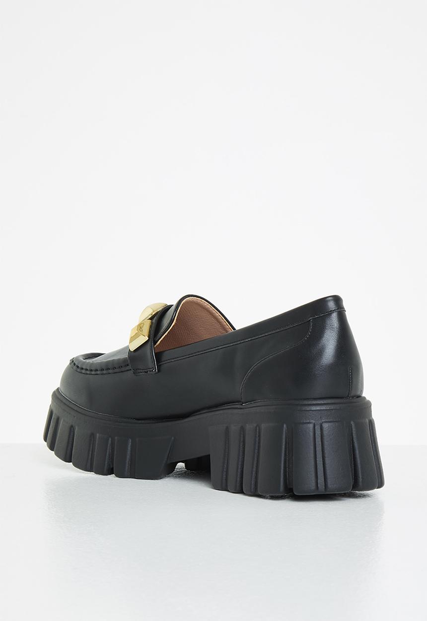 Seduction - Chunky studded loafer - black