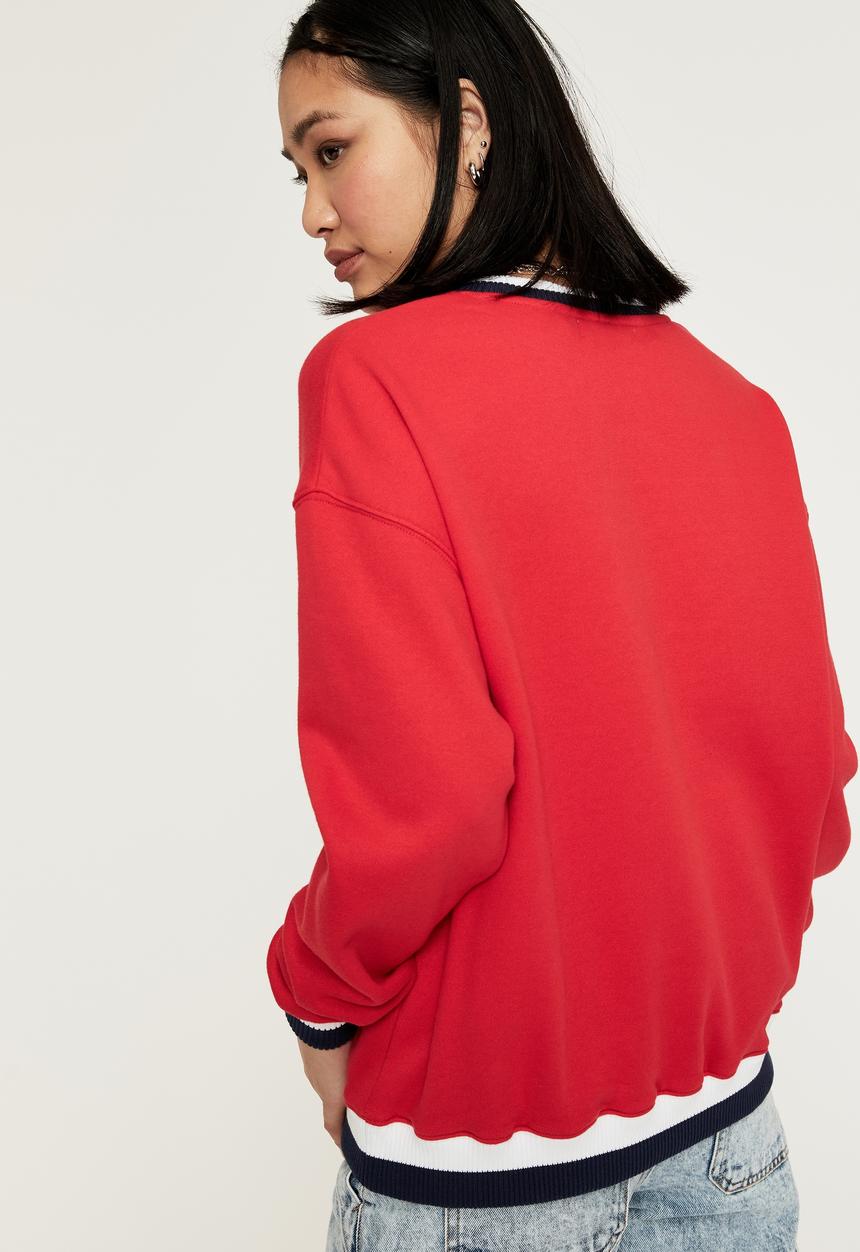 Supré  - Tonya oversized crew jumper - sporty red/venice beach