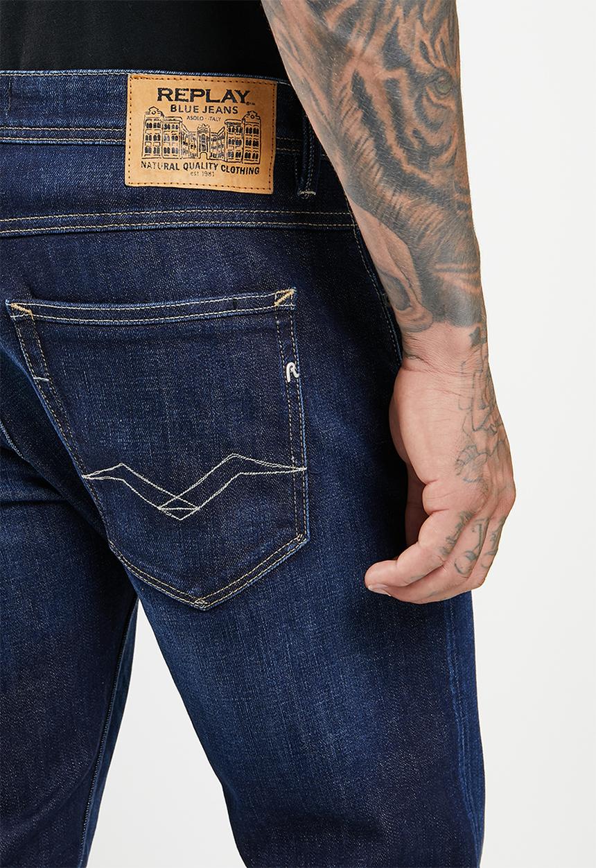 Replay - Basic slim fit denim - dark blue