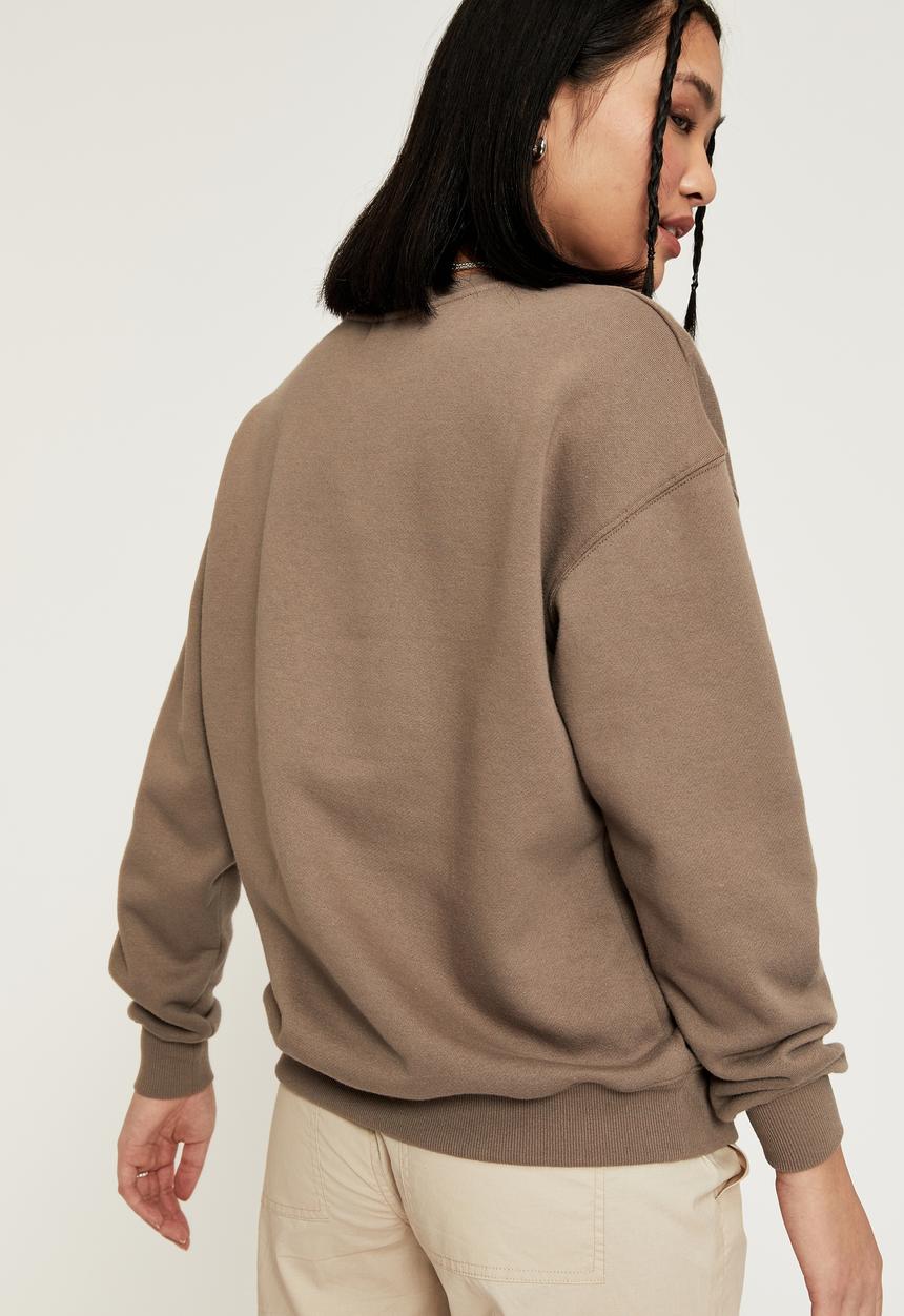 Supré  - Tonya oversized crew jumper - mink brown/98
