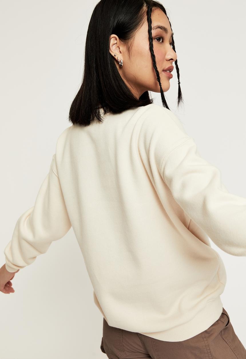Supré  - Tonya oversized crew jumper - cookies and cream/santa monica
