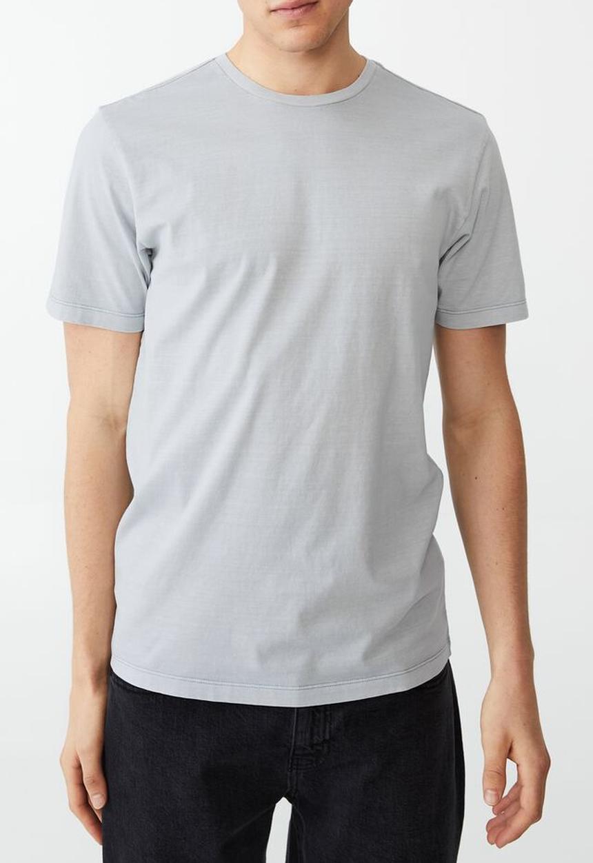 Cotton On - Organic crew T-shirt - blue haze