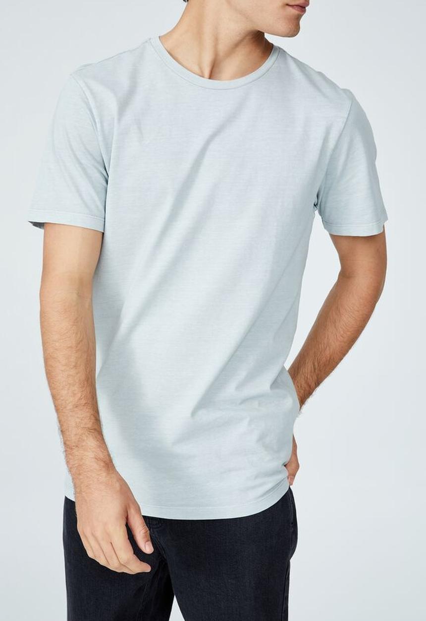 Cotton On - Organic crew T-shirt - blue haze