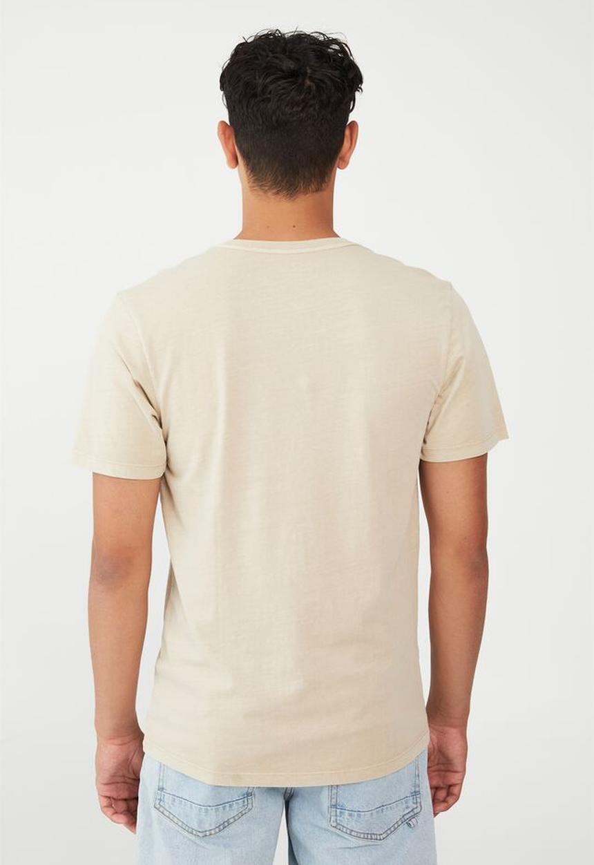 Cotton On - Organic crew T-shirt - stone clay