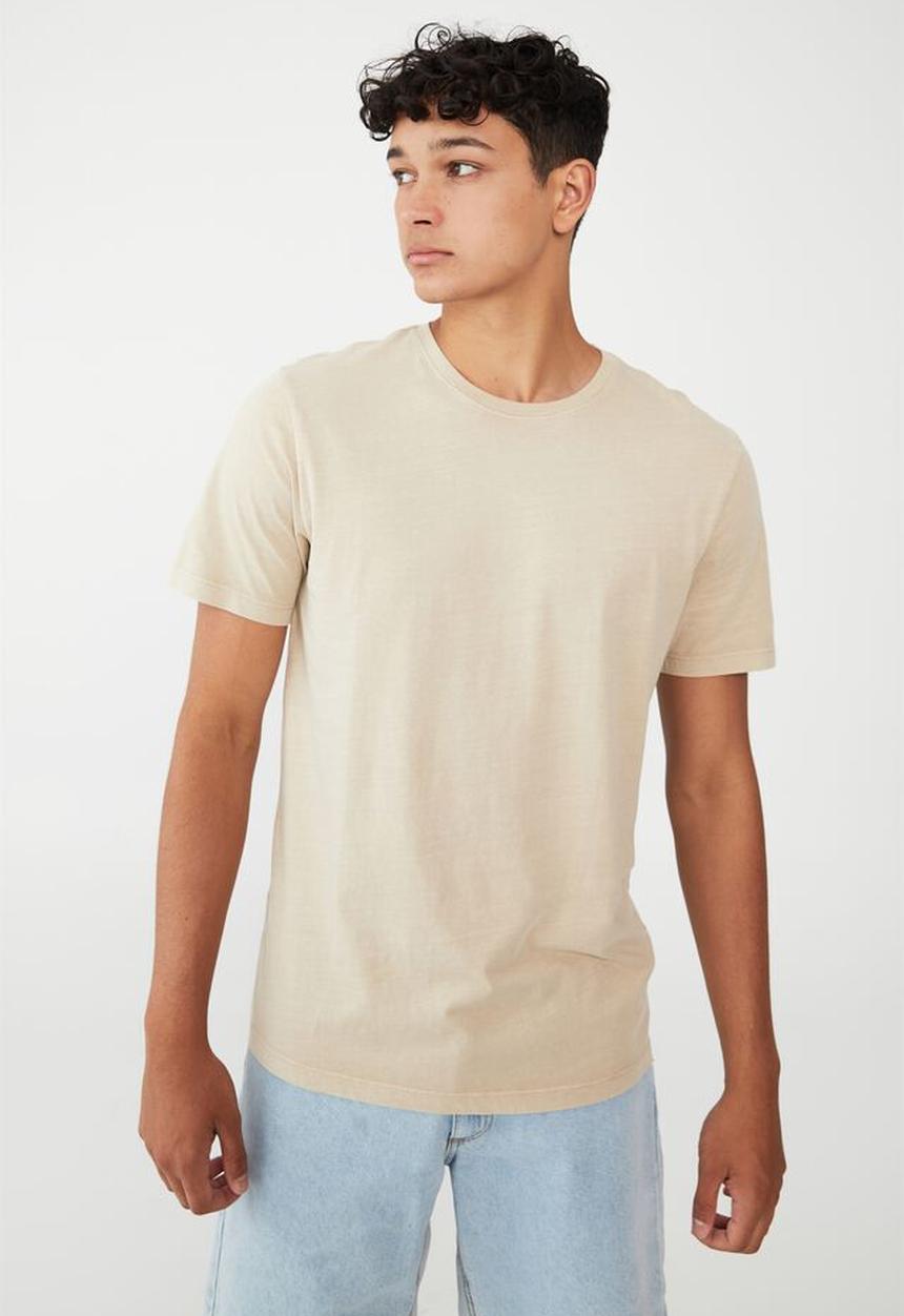 Cotton On - Organic crew T-shirt - stone clay