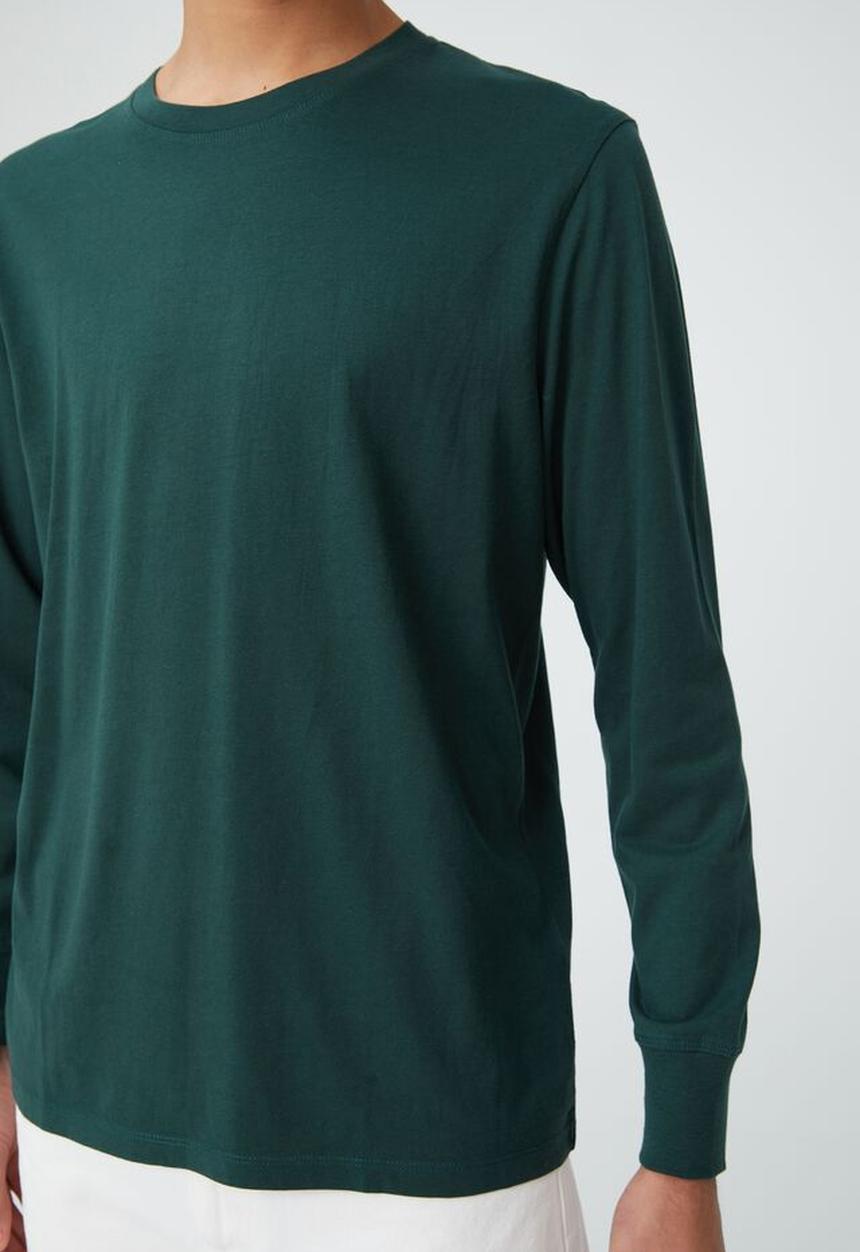 Cotton On - Organic long sleeve T-shirt - pine needle green