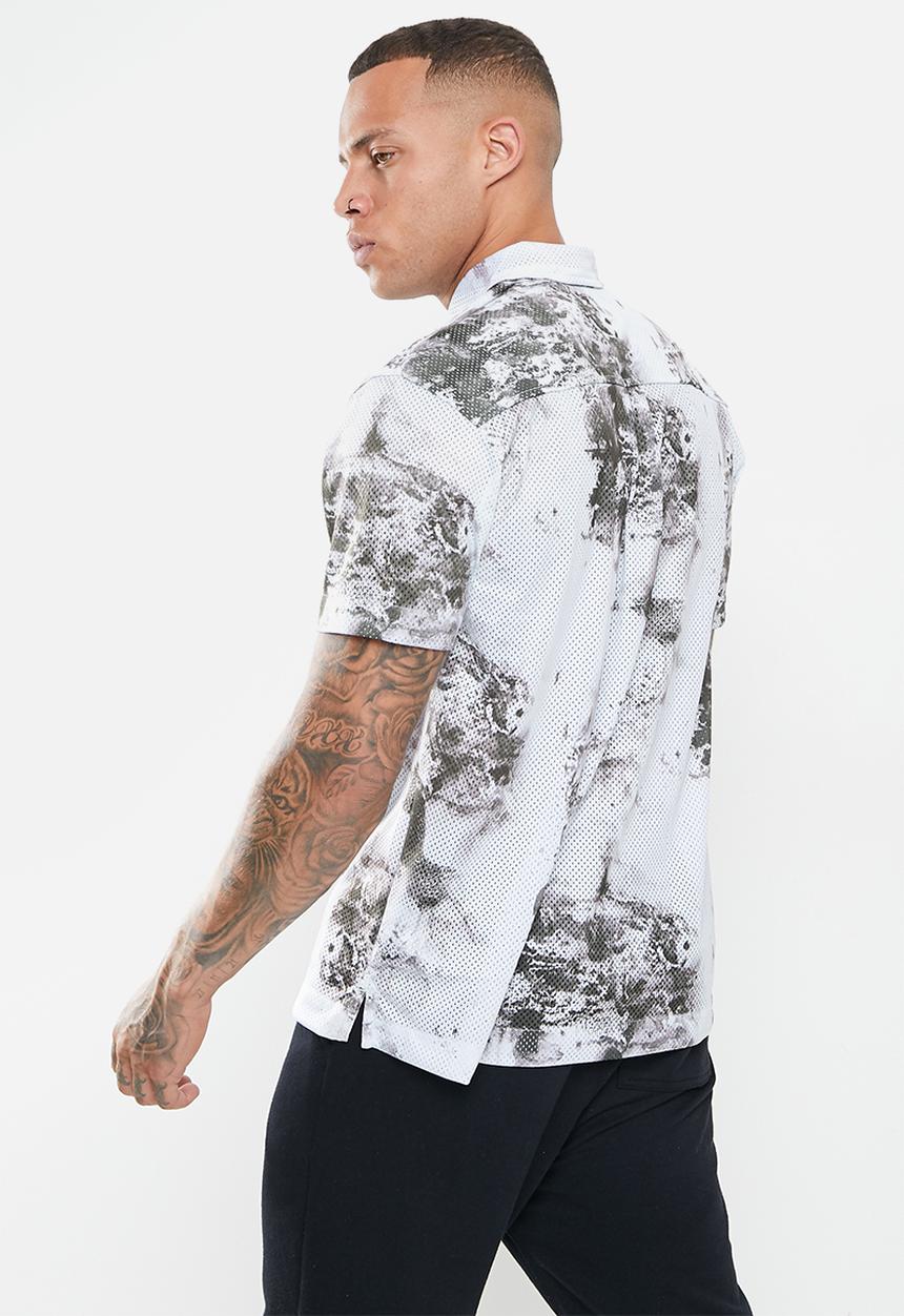 Reebok - Classics Mesh Allover Print Top - light Sage
