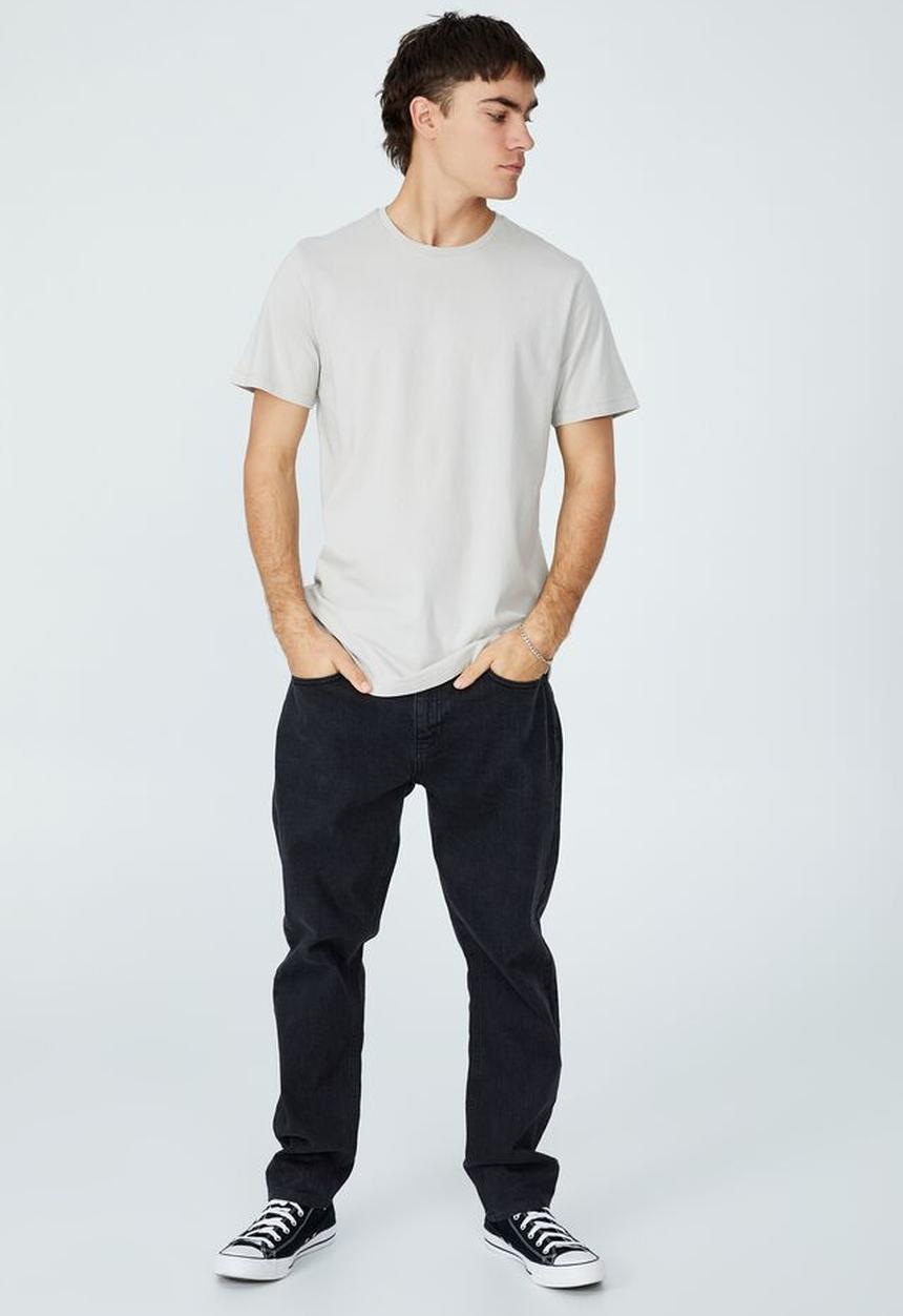 Cotton On - Organic longline T-shirt - smoke