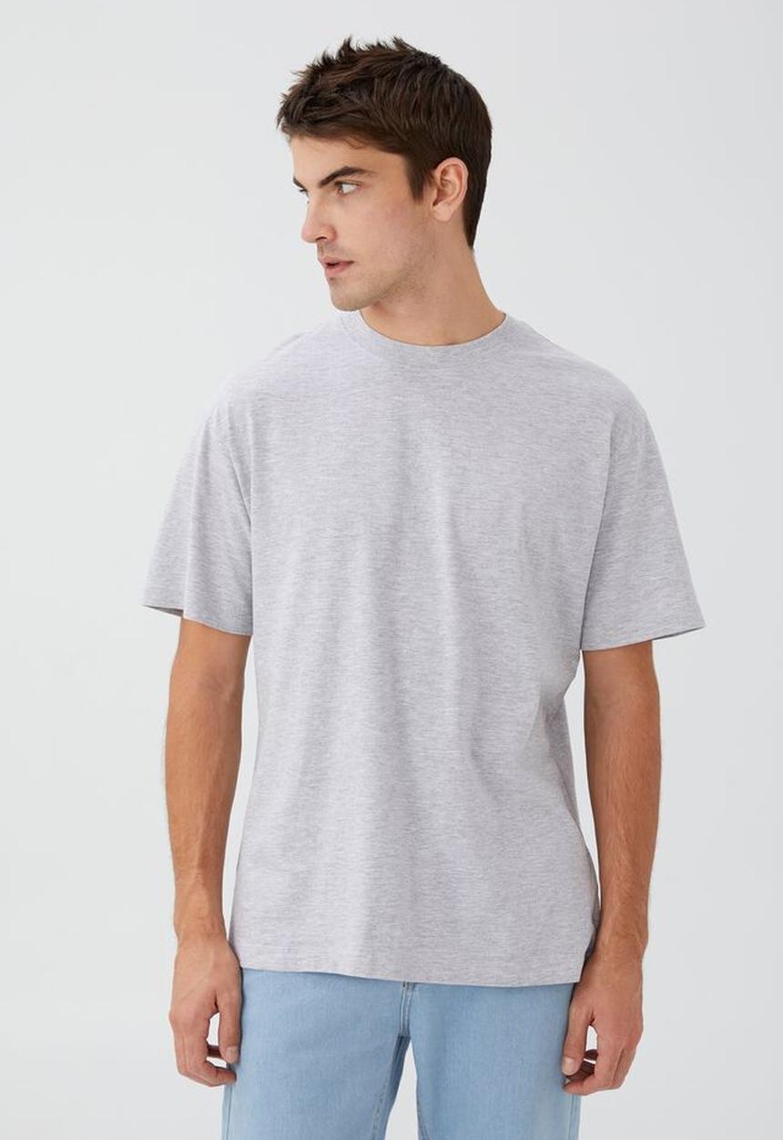 Cotton On - Organic loose fit T-shirt - light grey marle