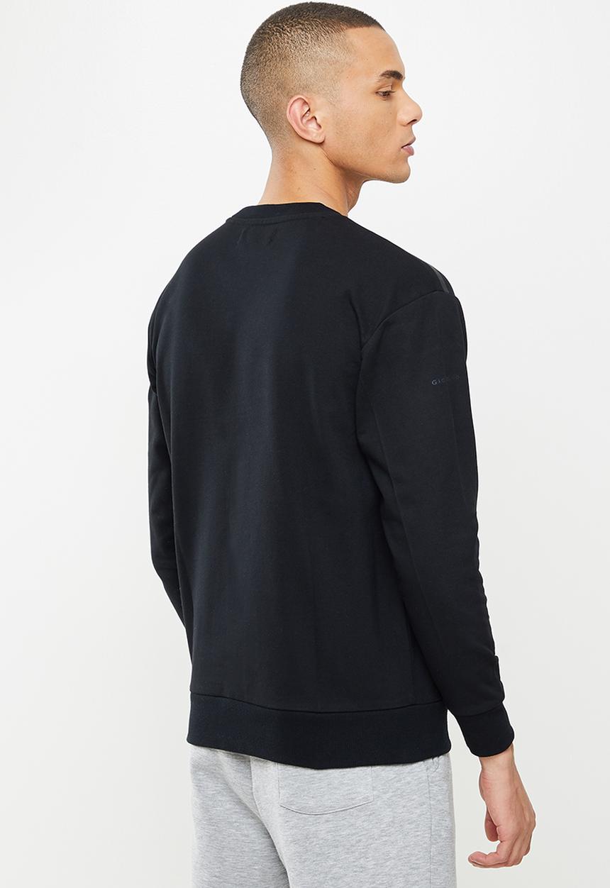 Giordano - Relaxed fit crew sweater - signature black
