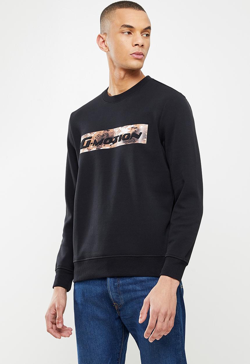 Giordano - G-motion printed sweater - signature black