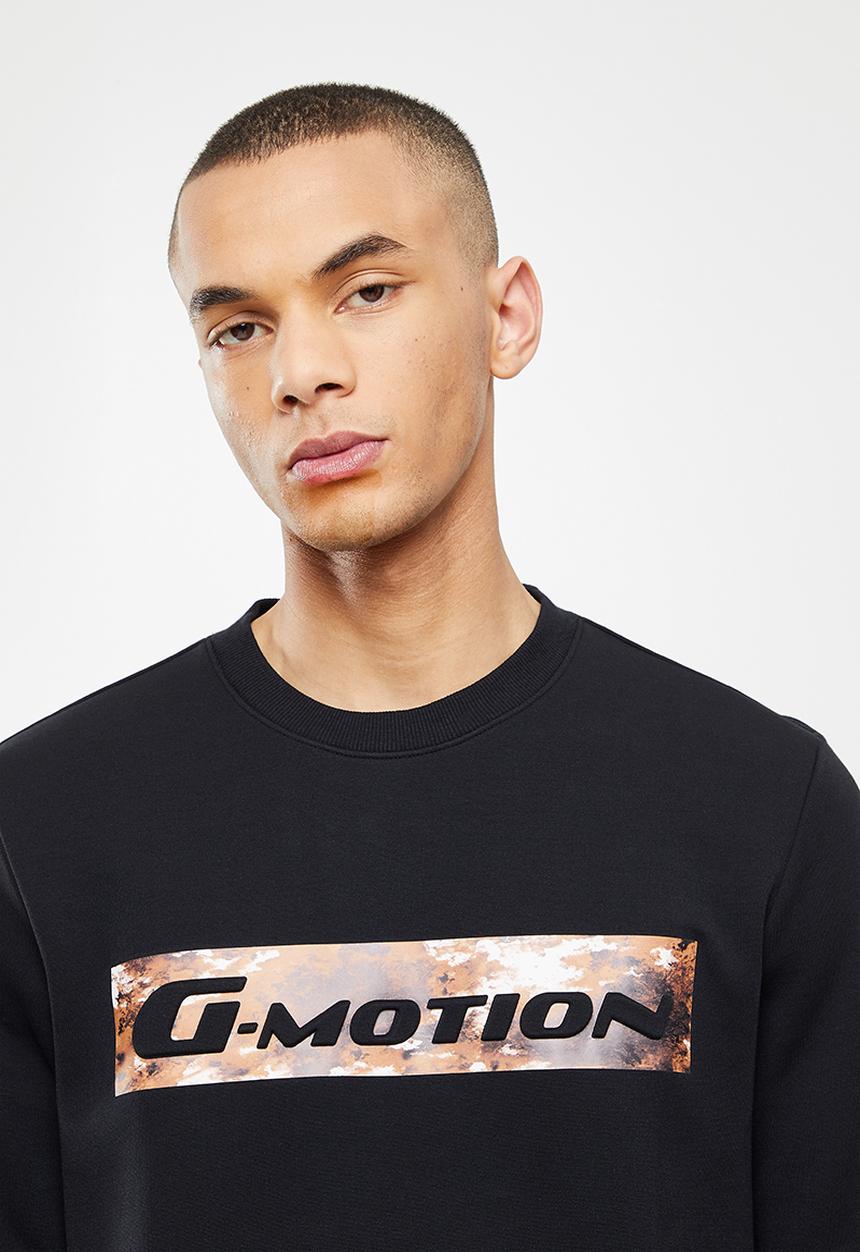Giordano - G-motion printed sweater - signature black