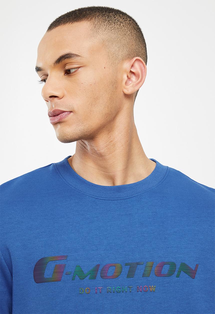 Giordano - G-motion printed sweater - snorkel blue