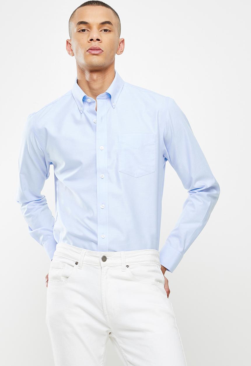 Giordano - Wrinkle free long sleeve shirt - lt blue