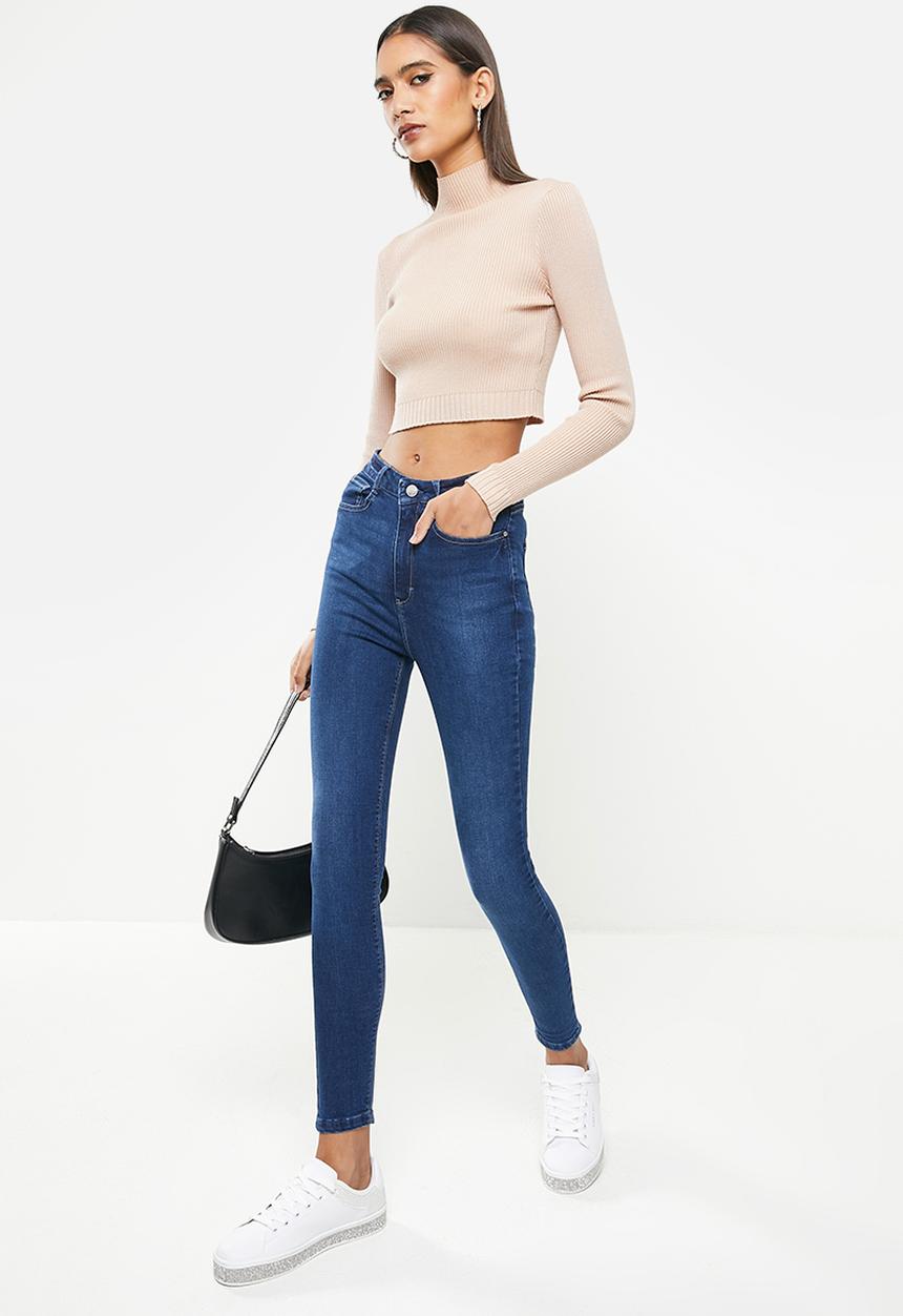 SISSY BOY - Super high waist skinny - med vinatge