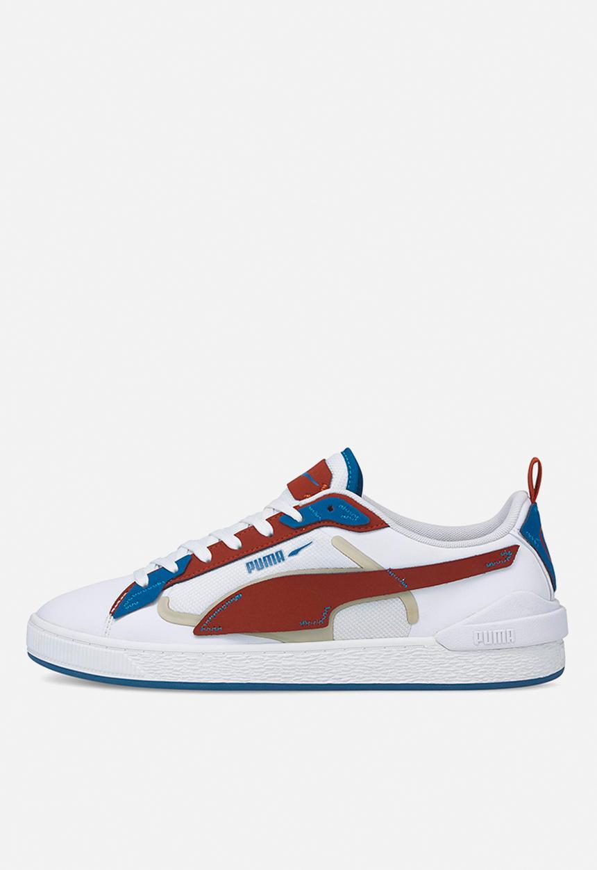PUMA - Suede bloc patch - puma white-chili oil