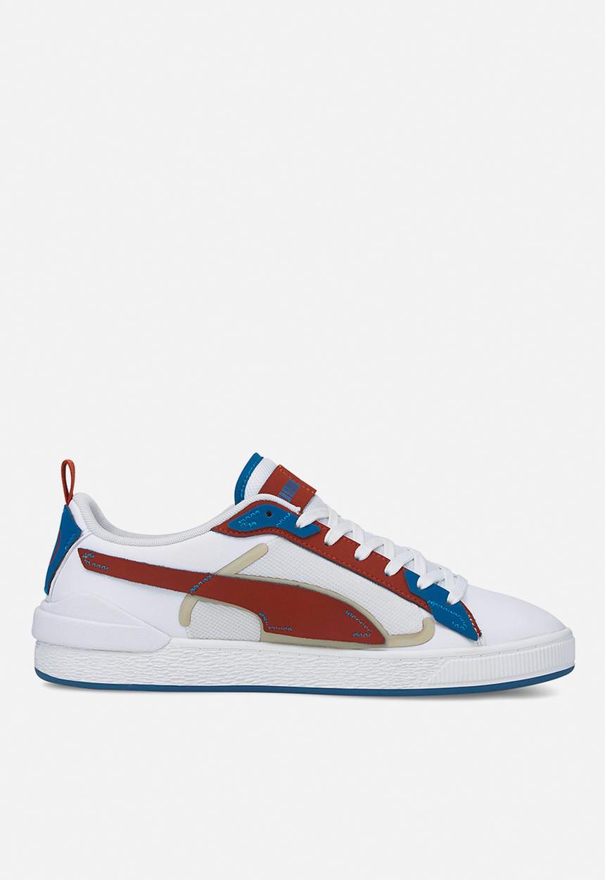 PUMA - Suede bloc patch - puma white-chili oil
