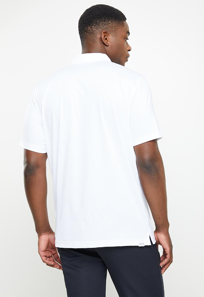 PUMA - Mattr Canyon  Golf Polo Shirt - bright white & ski patrol
