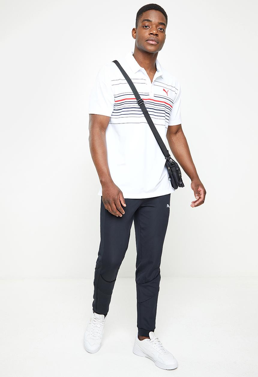 PUMA - Mattr Canyon  Golf Polo Shirt - bright white & ski patrol