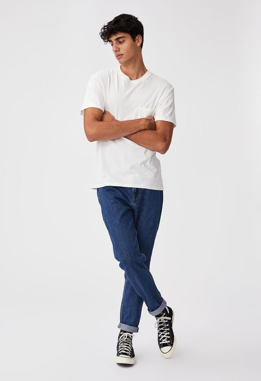 Cotton On - Relaxed tapered jean - 90s blue rinse