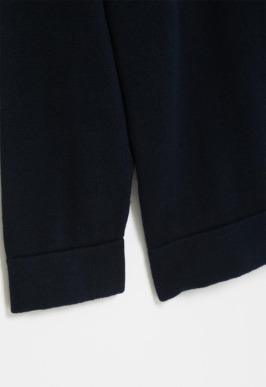 POLO - Boys colour blocked knit - navy