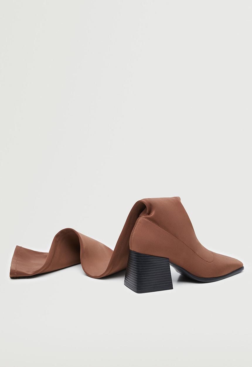 MANGO - Slim high heel boot - brown