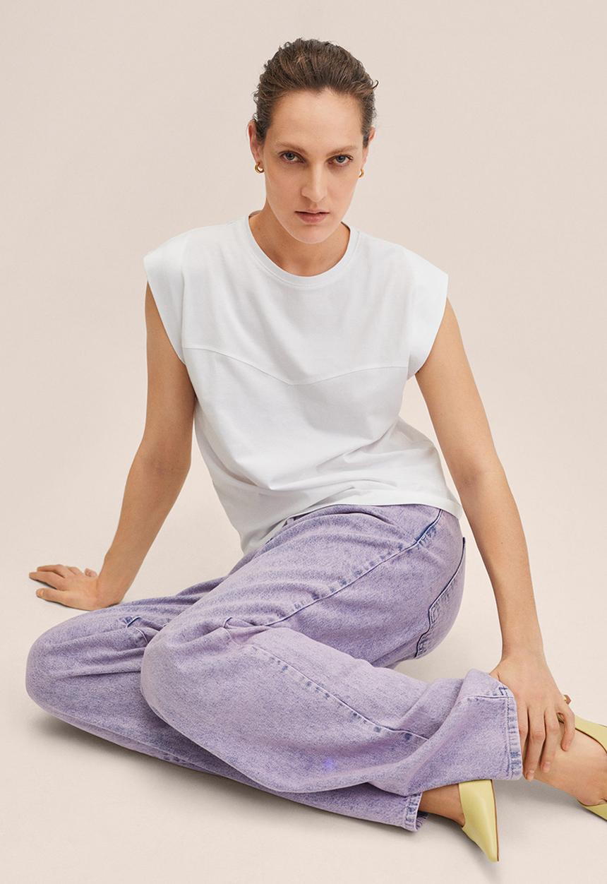 MANGO - T-shirt vita - white