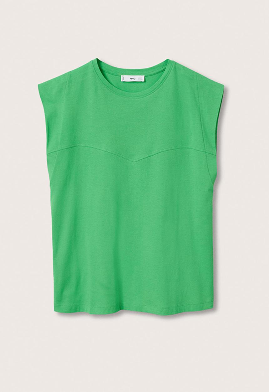 MANGO - T-shirt vita - green