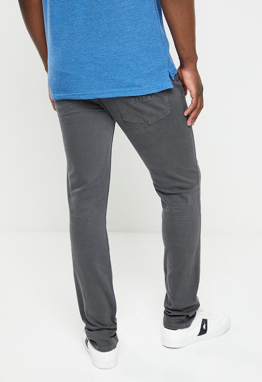 POLO - Men slim leg denim - grey