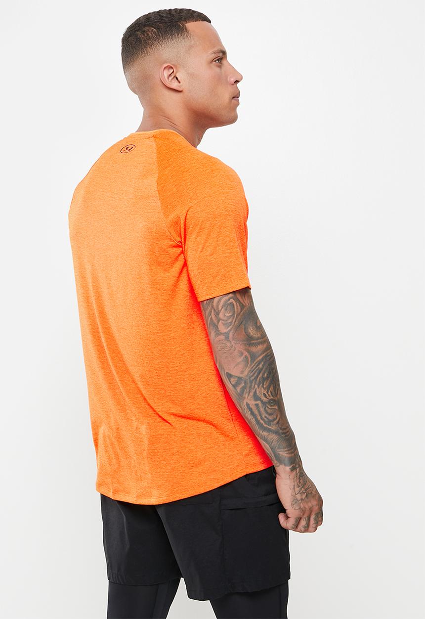Under Armour - Ua tech 2.0 short sleeve tee novelty - blaze orange & black