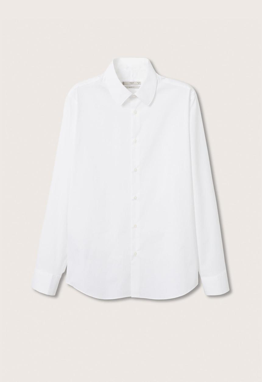 MANGO - Play Slim Fit stretch cotton Shirt- neutral