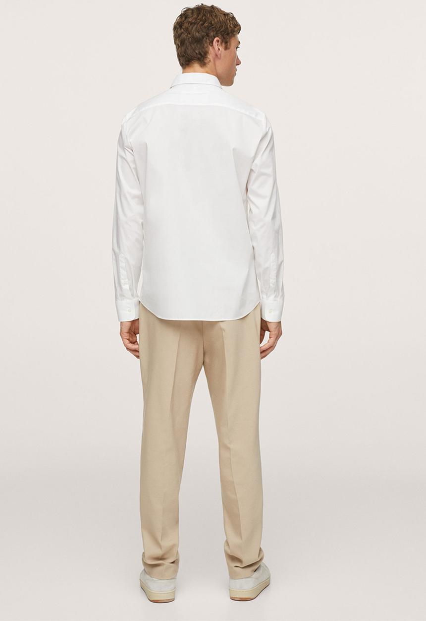 MANGO - Play Slim Fit stretch cotton Shirt- neutral