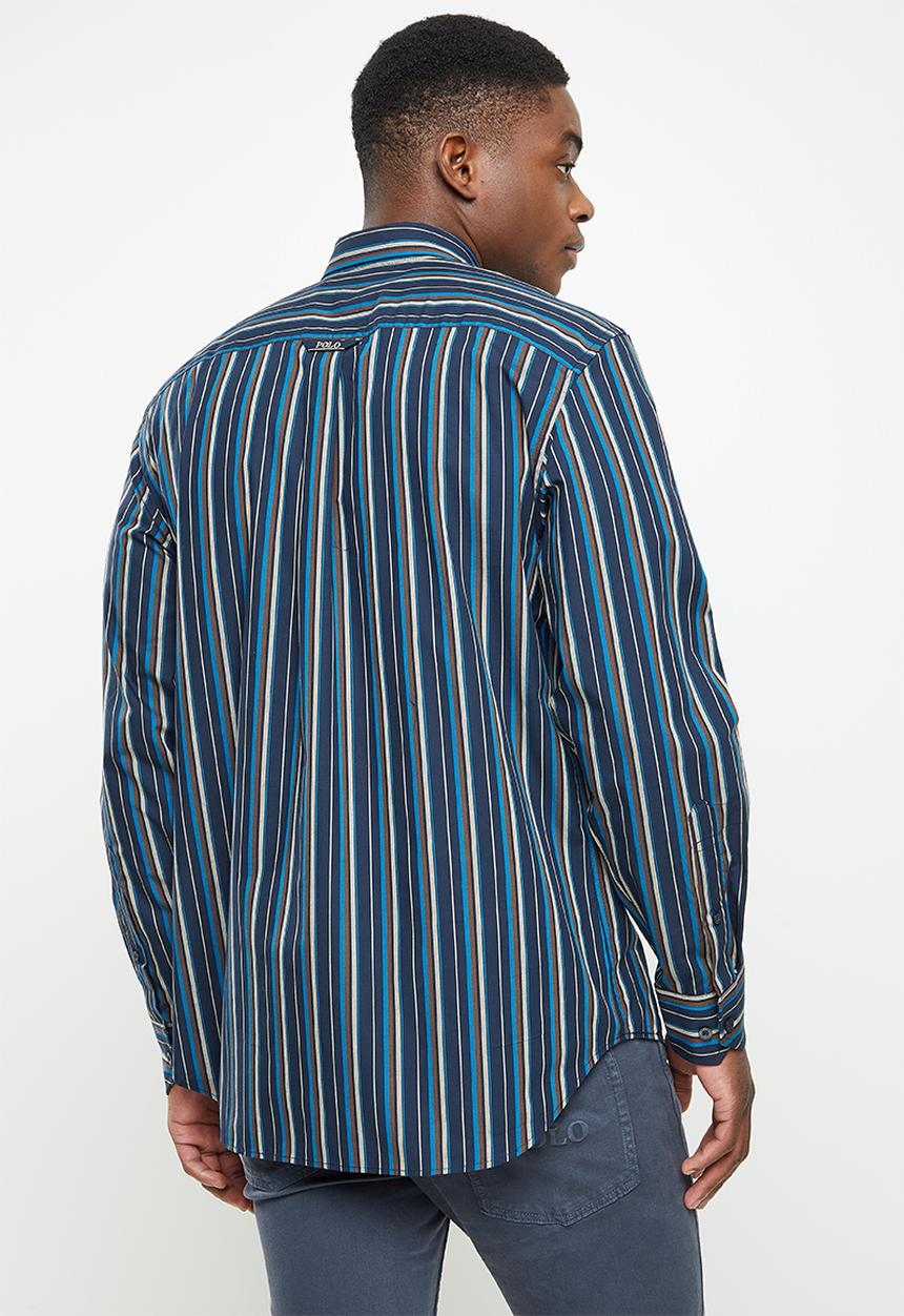 POLO - Men stripe wk - navy