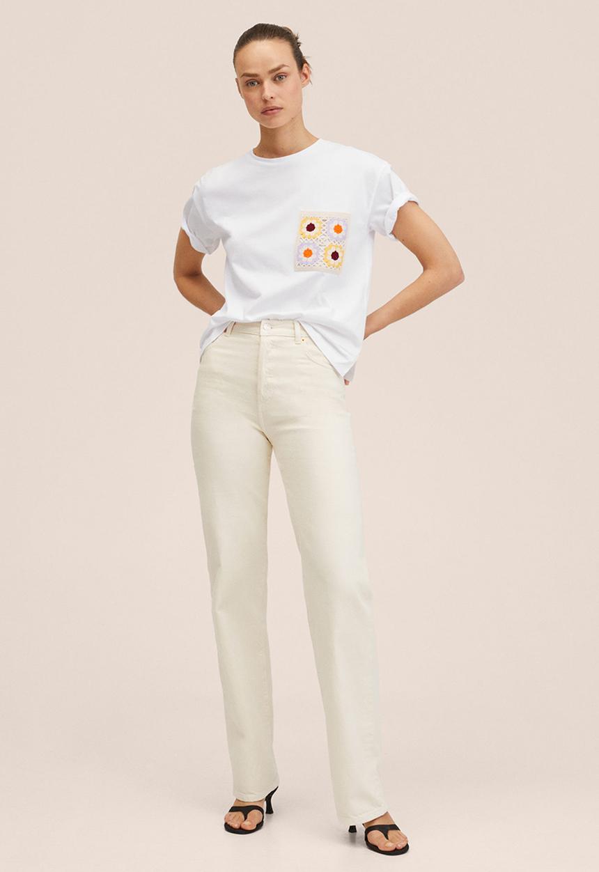 MANGO - T-shirt vigo - white
